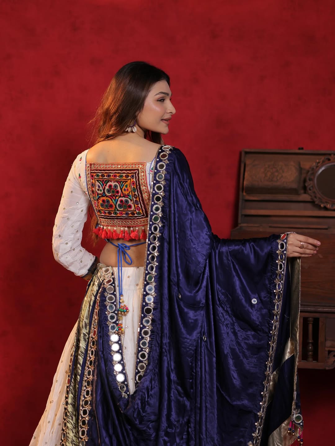 Royal Magic: Boho White Lehenga Set