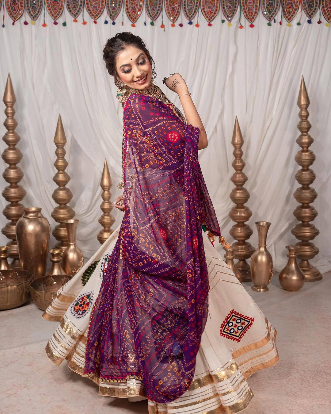 Traditional Cotton Dola Silk Lehenga