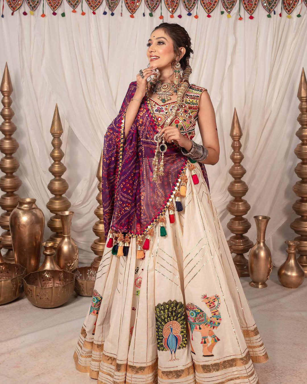 Traditional Cotton Dola Silk Lehenga