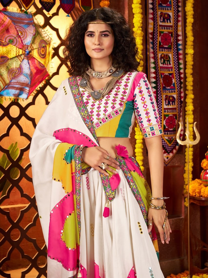 Kalindhifashion Fully Stitched &amp; 9 MTR Flair Navratri Outfit