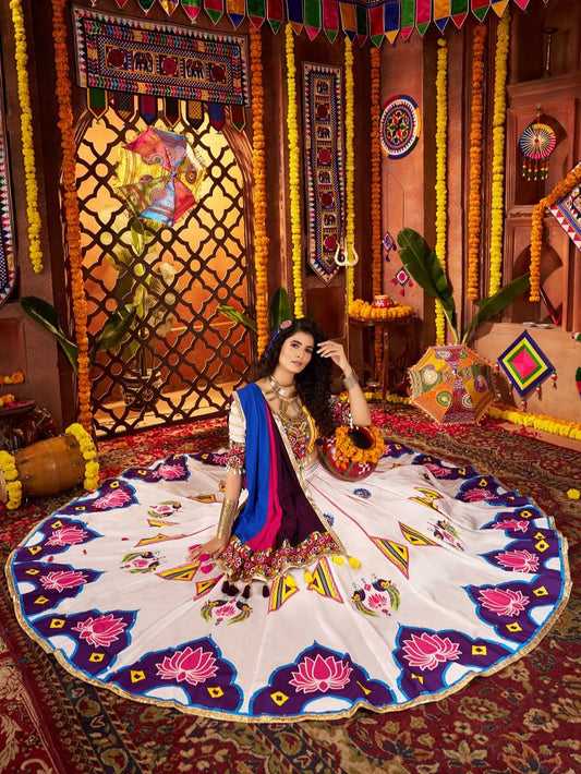 Kalindhifashion Fully Stitched &amp; 9 MTR Flair Navratri Outfit