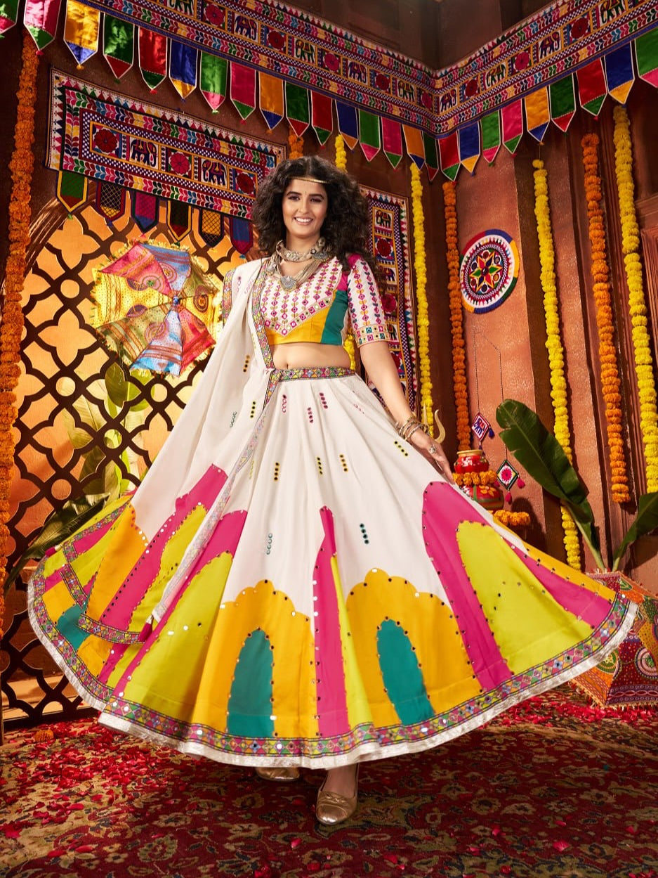 Kalindhifashion Fully Stitched &amp; 9 MTR Flair Navratri Outfit