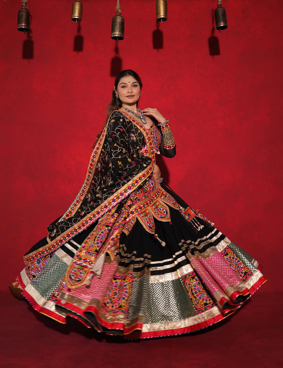 Black Designer Navaratri Wear Sterling Lehenga Choli Collection