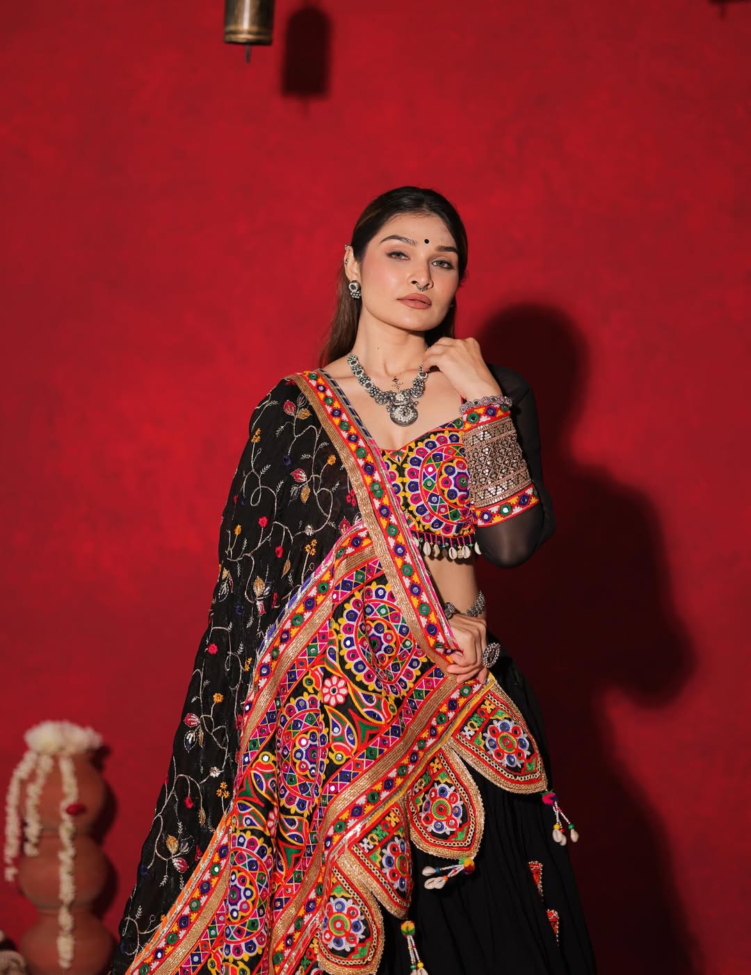 Black Designer Navaratri Wear Sterling Lehenga Choli Collection