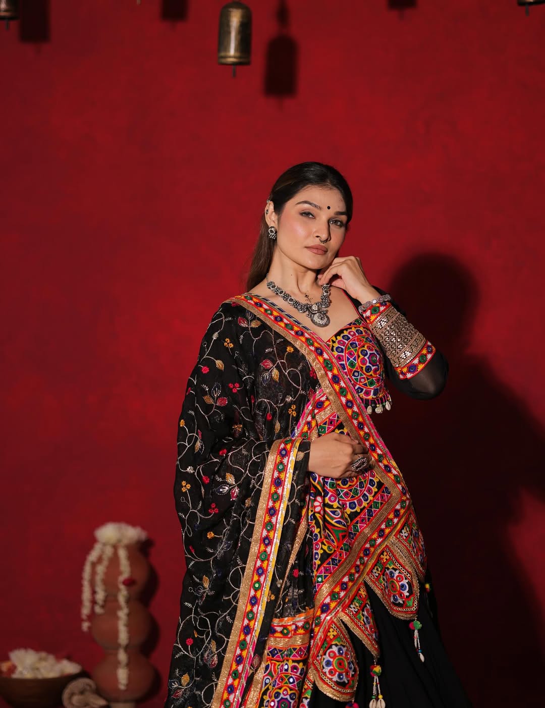 Black Designer Navaratri Wear Sterling Lehenga Choli Collection