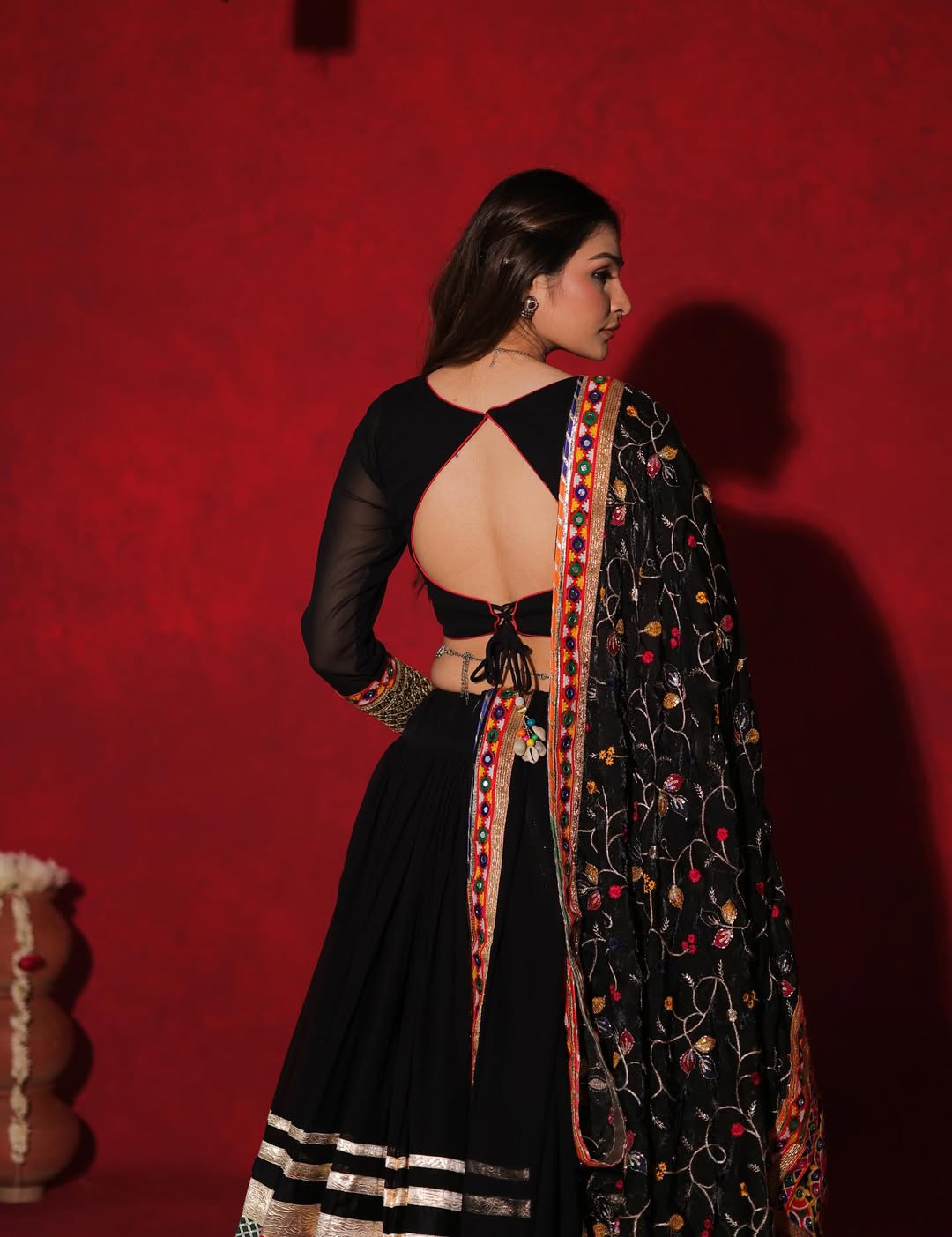 Black Designer Navaratri Wear Sterling Lehenga Choli Collection