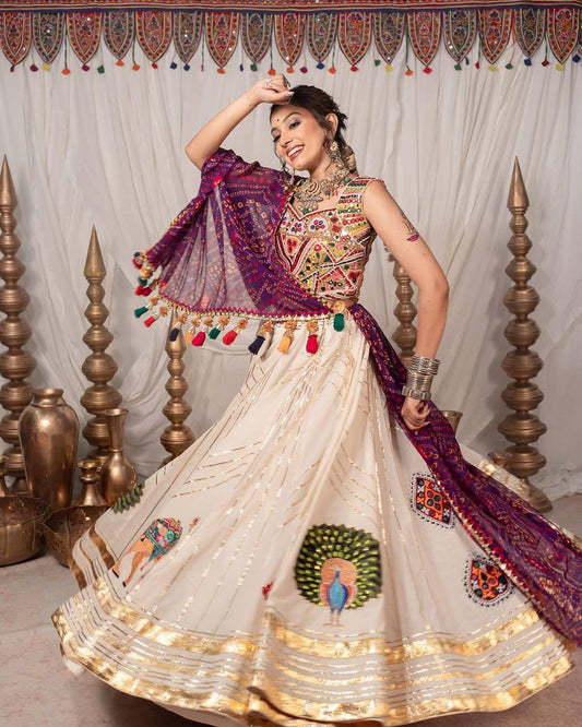 Traditional Cotton Dola Silk Lehenga