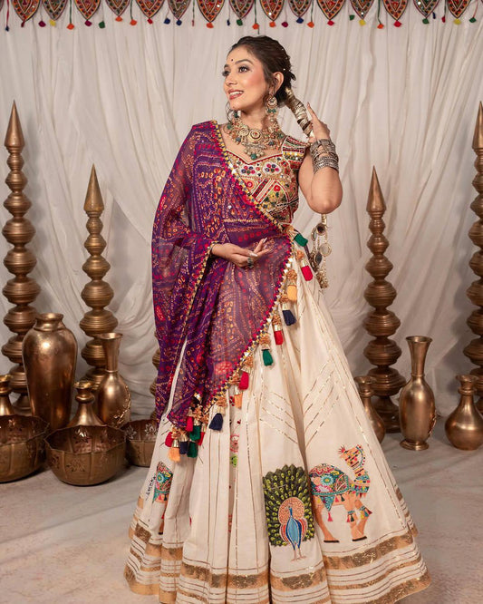 Traditional Cotton Dola Silk Lehenga