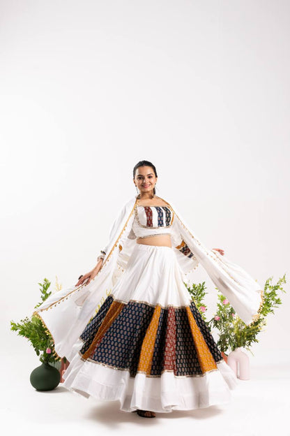 Stunning Navratri Lehenga choli With Ajrakh Cotton Printed- 2 color